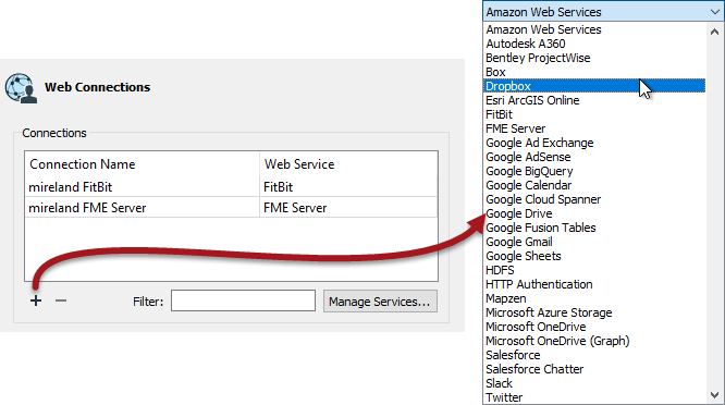 Adding a Web Connection
